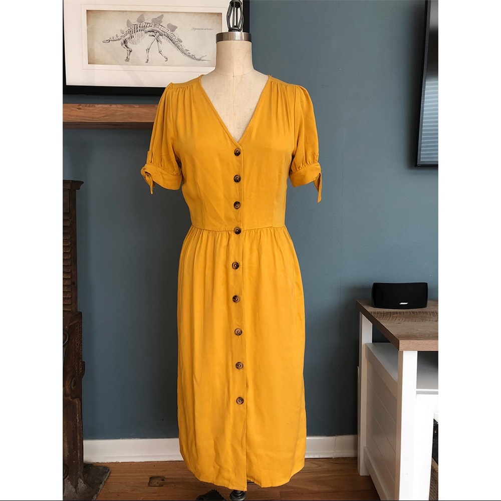 Button Front Woven Dress